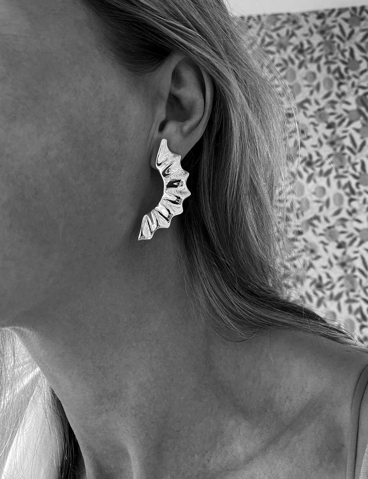 925 Sterling Silver Limone Statement Earrings Silver 2