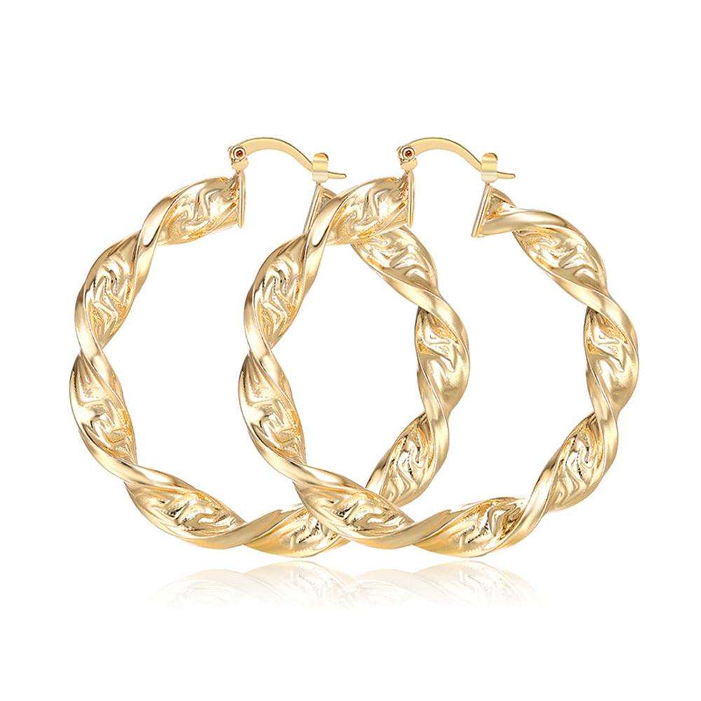 925 Sterling Silver Sofia Thick Twisted Hoops 3