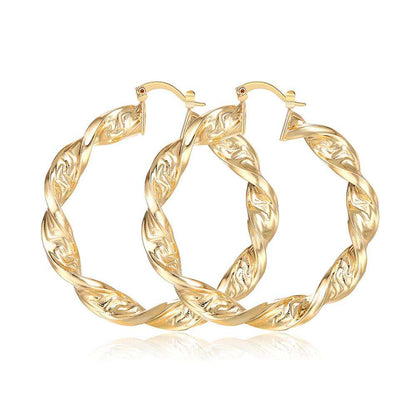 925 Sterling Silver Sofia Thick Twisted Hoops 3