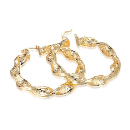 925 Sterling Silver Sofia Thick Twisted Hoops 4