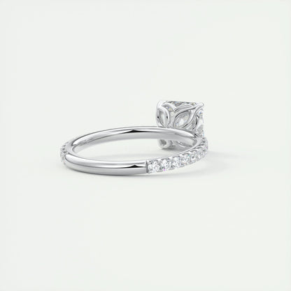 2 CT Asscher Solitaire CVD F/VS1 Diamond Engagement Ring 3