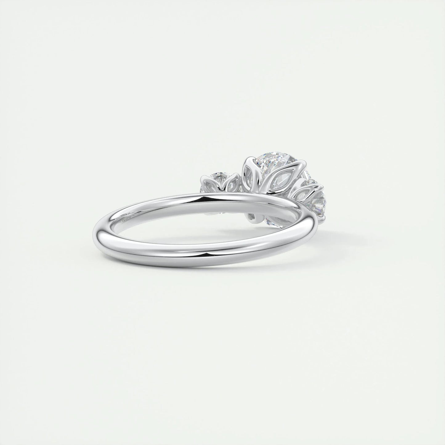 1.5 CT Round 3 Stones CVD F/VS1 Diamond Engagement Ring 3