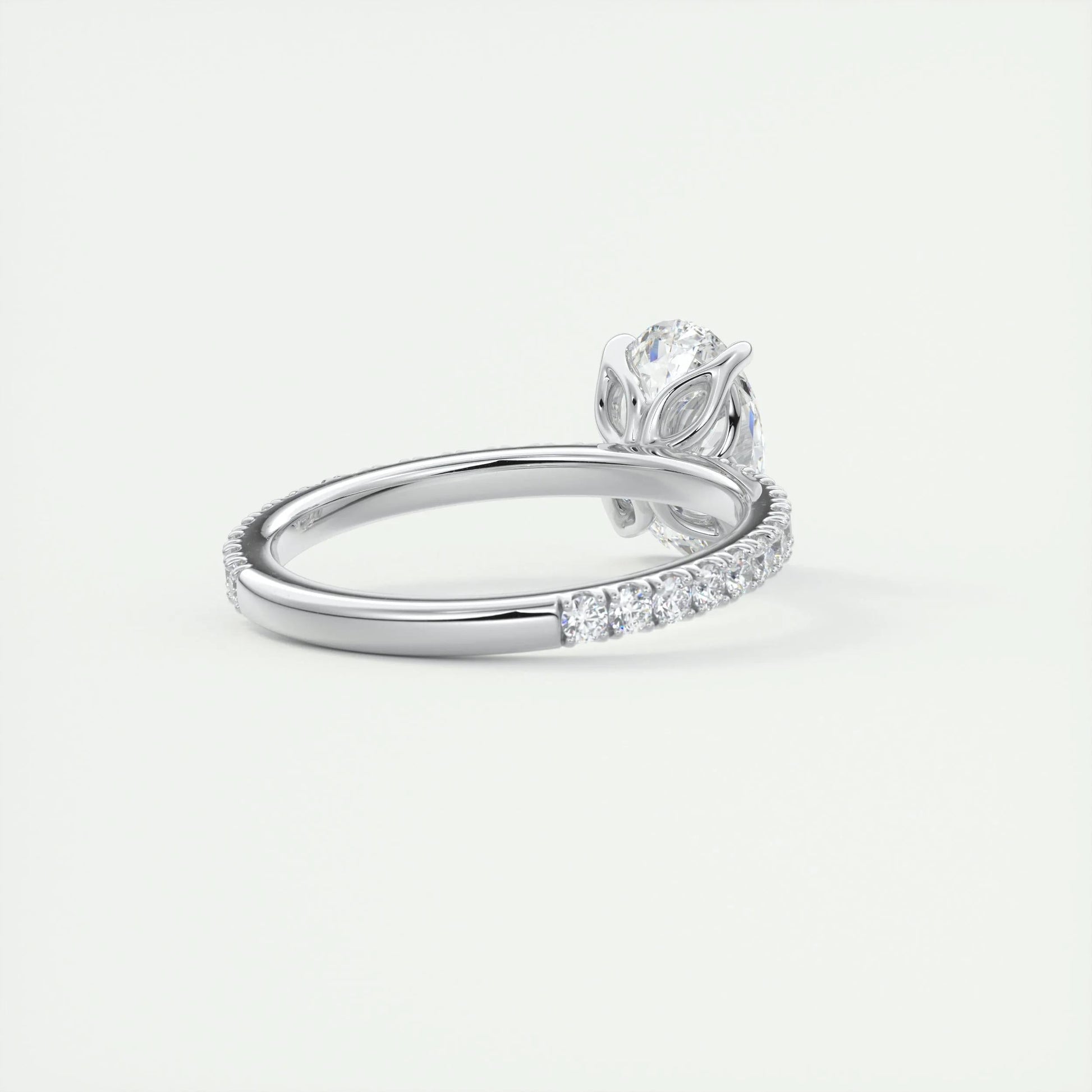 1.5 CT Oval Solitaire CVD F/VS1 Diamond Engagement Ring 3