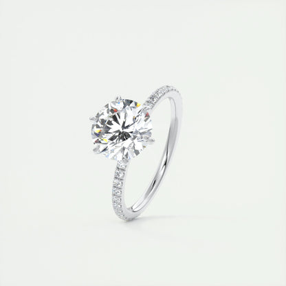 2 CT Round Solitaire CVD F/VS1 Diamond Engagement Ring 4