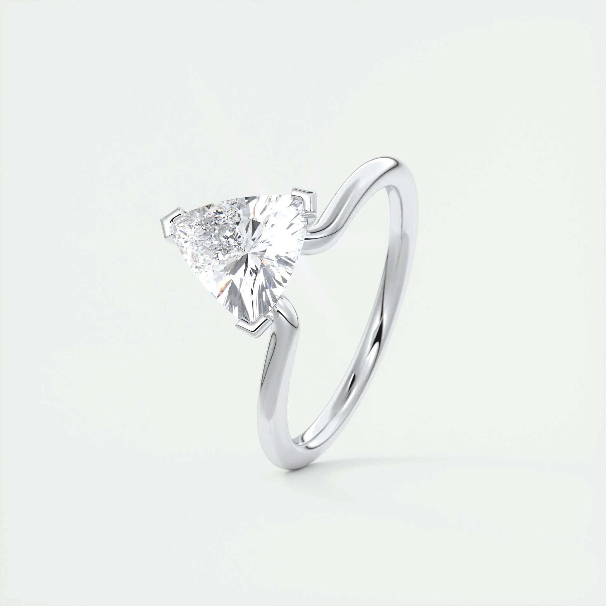 1.5 CT Trillion Solitaire CVD F/VS1 Diamond Engagement Ring 4