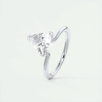 1.5 CT Trillion Solitaire CVD F/VS1 Diamond Engagement Ring 4