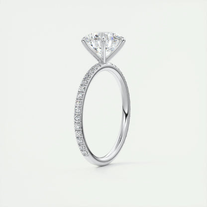 2 CT Round Solitaire CVD F/VS1 Diamond Engagement Ring 6