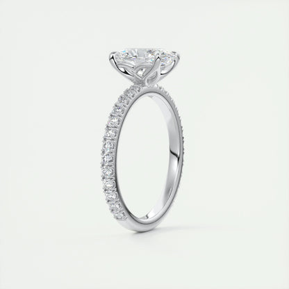 1.5 CT Oval Solitaire CVD F/VS1 Diamond Engagement Ring 6