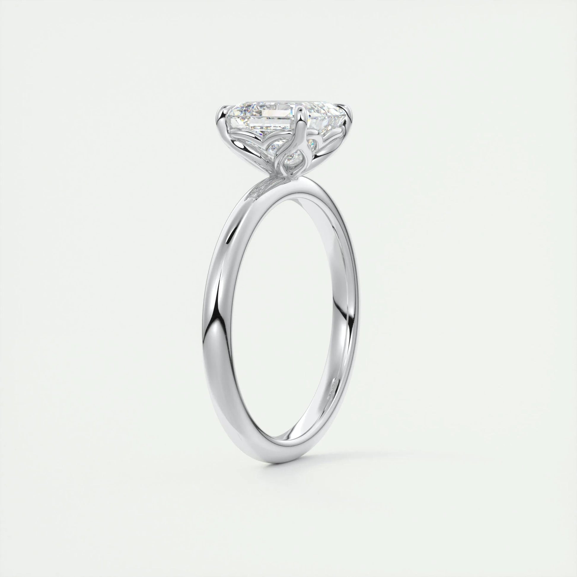 2 CT Asscher Solitaire CVD F/VS1 Diamond Engagement Ring 6