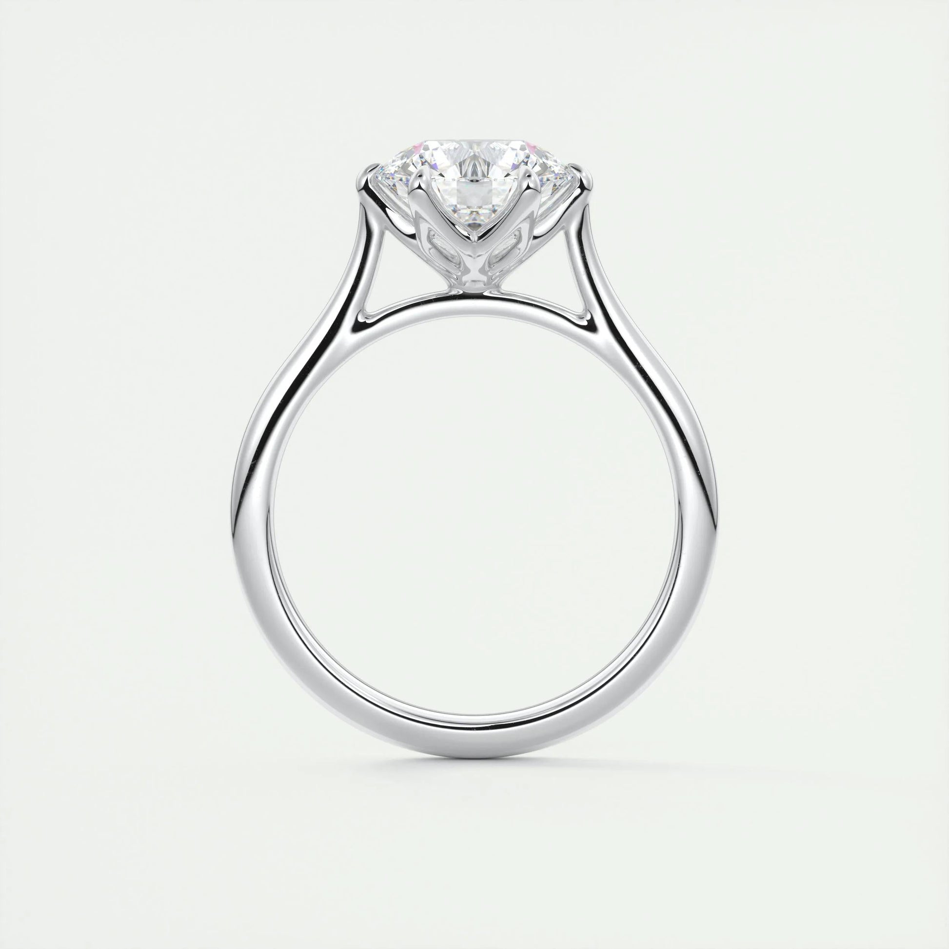 2 CT Round Solitaire CVD F/VS1 Diamond Engagement Ring 7