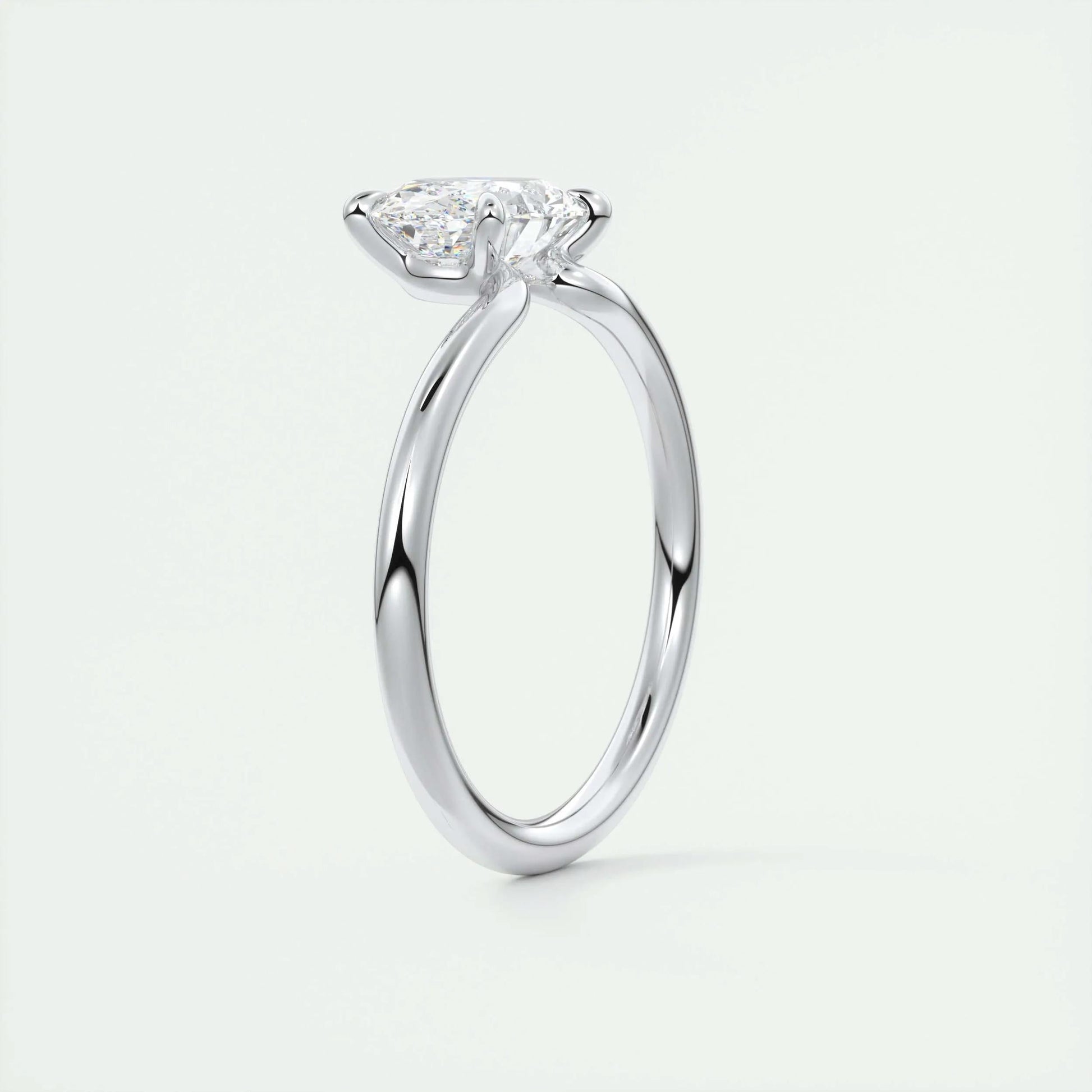 1.5 CT Oval Solitaire CVD F/VS1 Diamond Engagement Ring 6