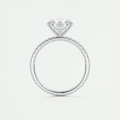 2 CT Round Solitaire CVD F/VS1 Diamond Engagement Ring 7