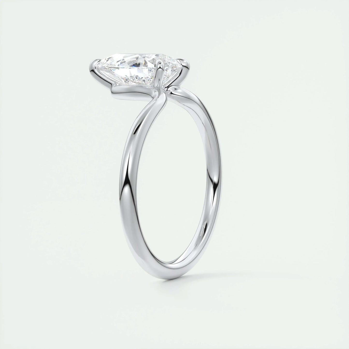 2 CT Pear Solitaire CVD F/VS1 Diamond Engagement Ring 6