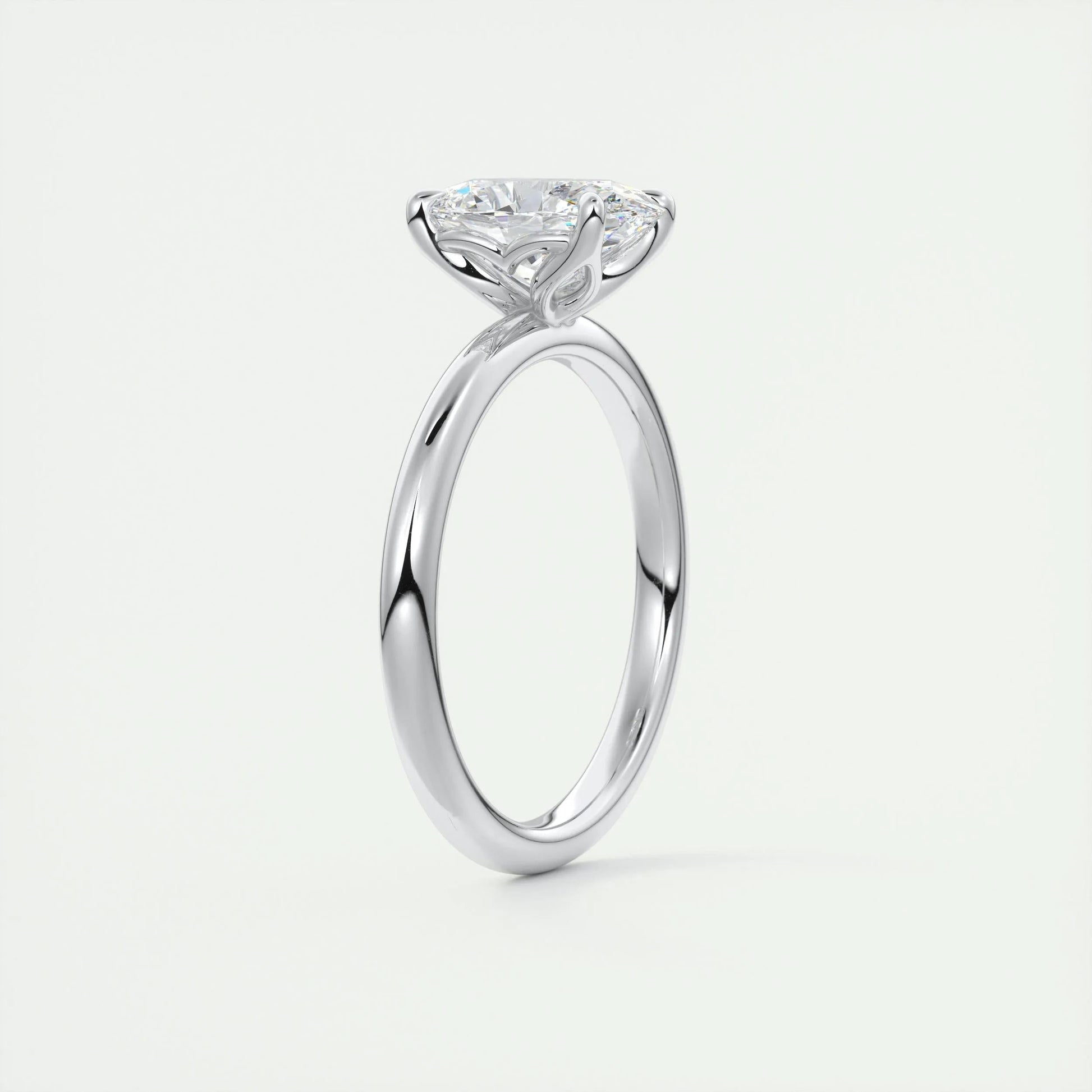 1.5 CT Oval Solitaire CVD F/VS1 Diamond Engagement Ring 7