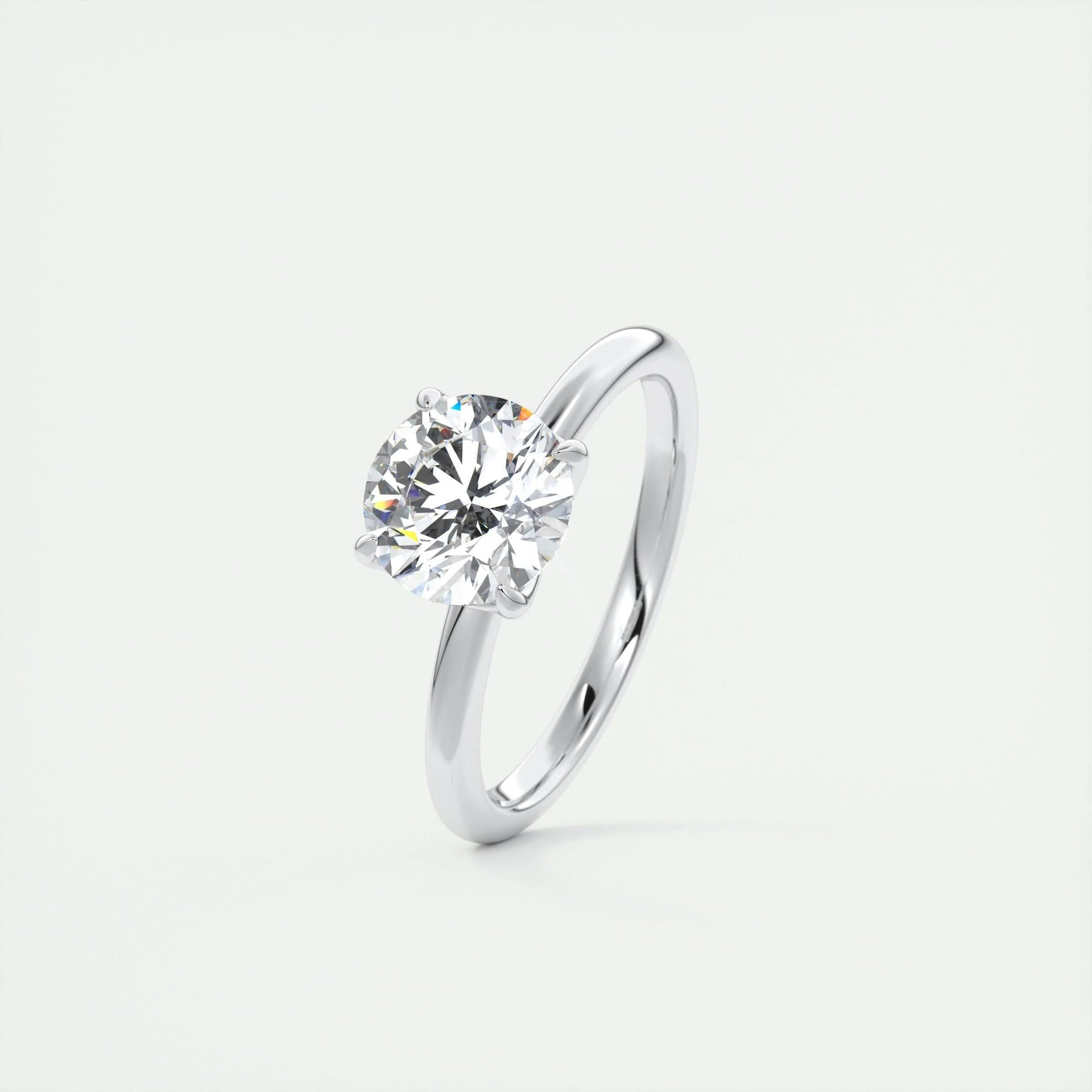 1.5 CT Round Solitaire CVD F/VS1 Diamond Engagement Ring 4