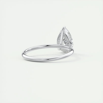 2 CT Pear Solitaire CVD F/VS1 Diamond Engagement Ring 3