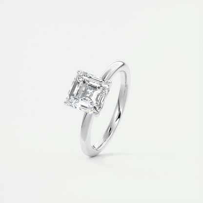 2 CT Asscher Solitaire CVD F/VS1 Diamond Engagement Ring 4