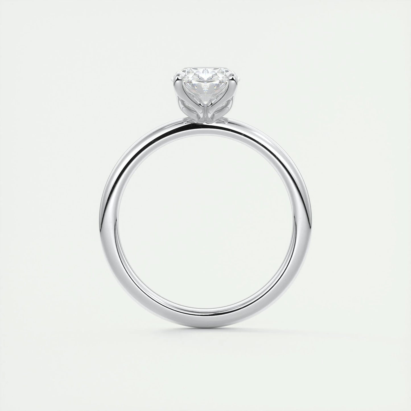 1.5 CT Oval Solitaire CVD F/VS1 Diamond Engagement Ring 8