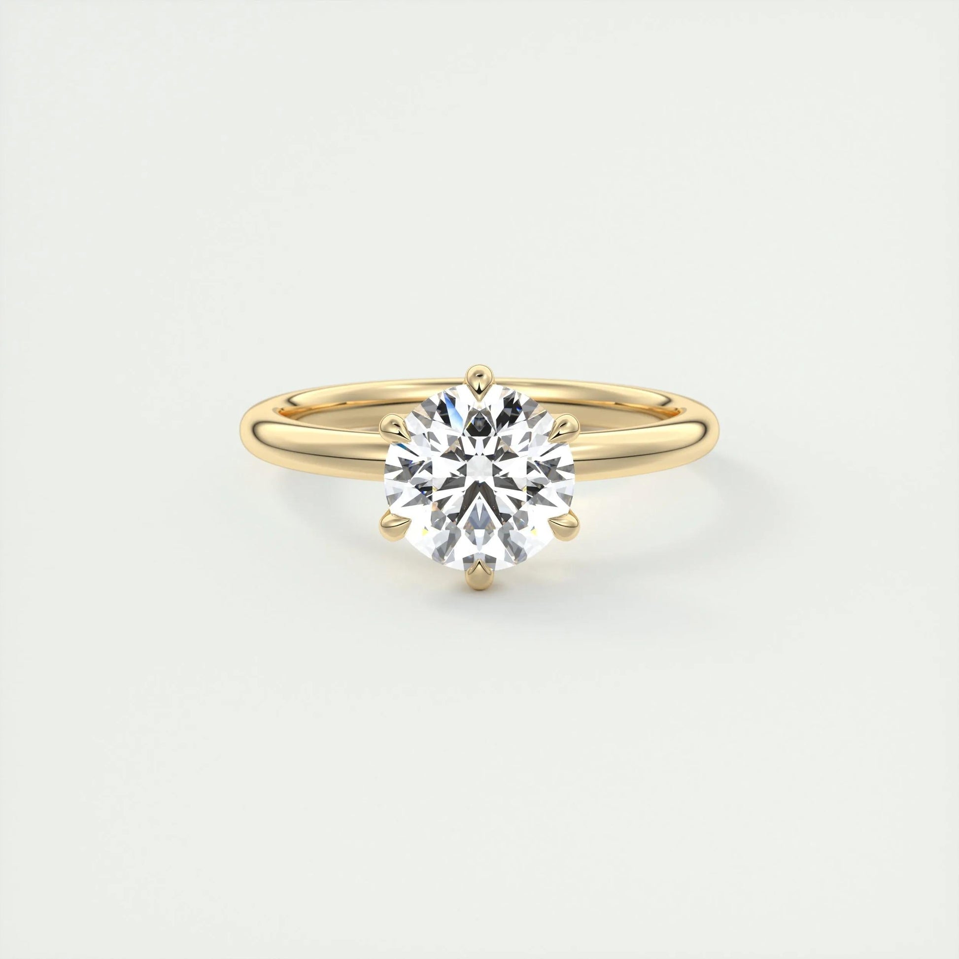 1.5 CT Round Solitaire CVD F/VS1 Diamond Engagement Ring 9