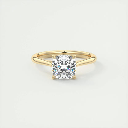 2 CT Cushion Solitaire CVD F/VS1 Diamond Engagement Ring 8