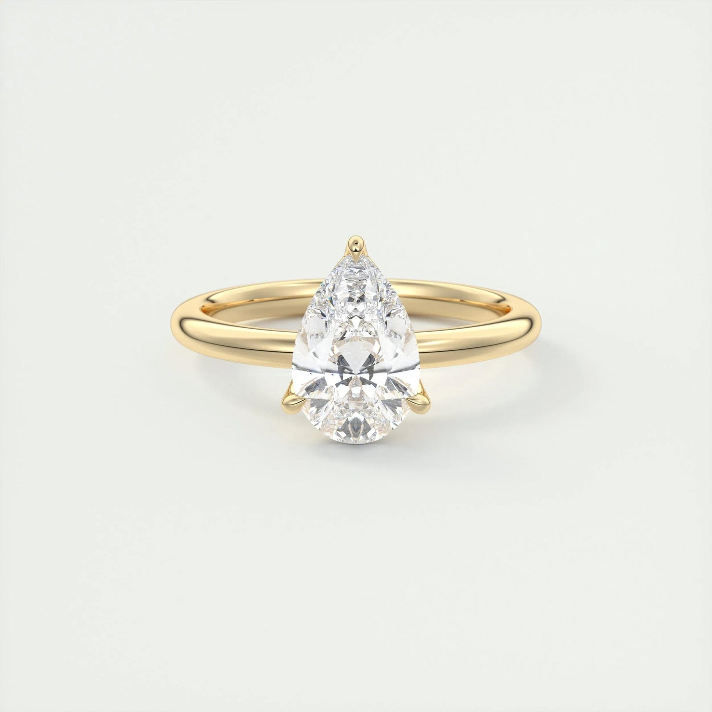 2 CT Pear Solitaire CVD F/VS1 Diamond Engagement Ring 8