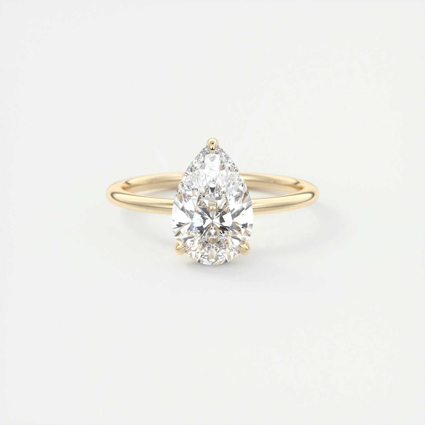 2 CT Pear Solitaire CVD F/VS1 Diamond Engagement Ring 8