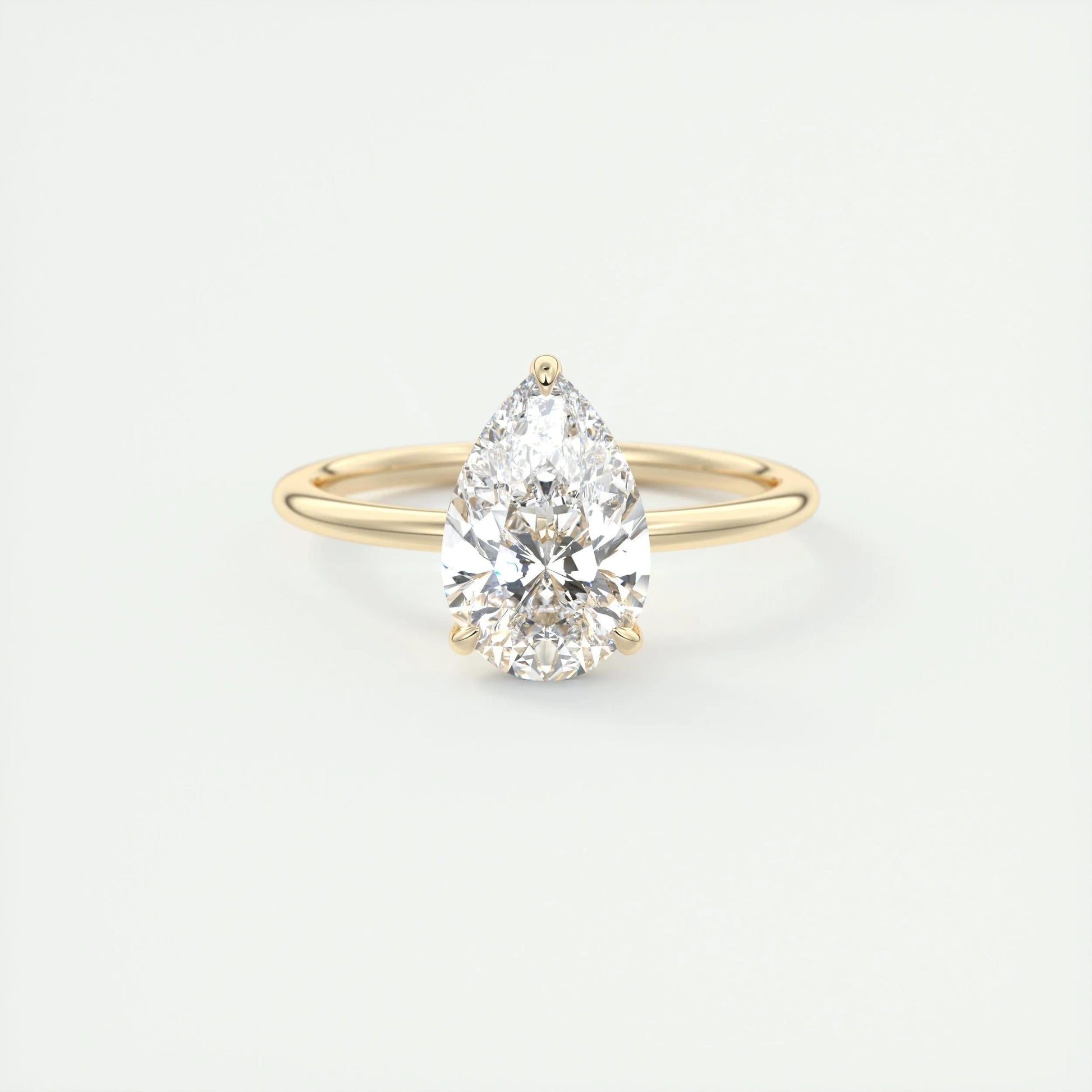 2 CT Pear Solitaire CVD F/VS1 Diamond Engagement Ring 8