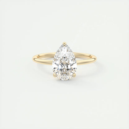 2 CT Pear Solitaire CVD F/VS1 Diamond Engagement Ring 8