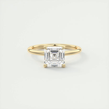 2 CT Asscher Solitaire CVD F/VS1 Diamond Engagement Ring 9