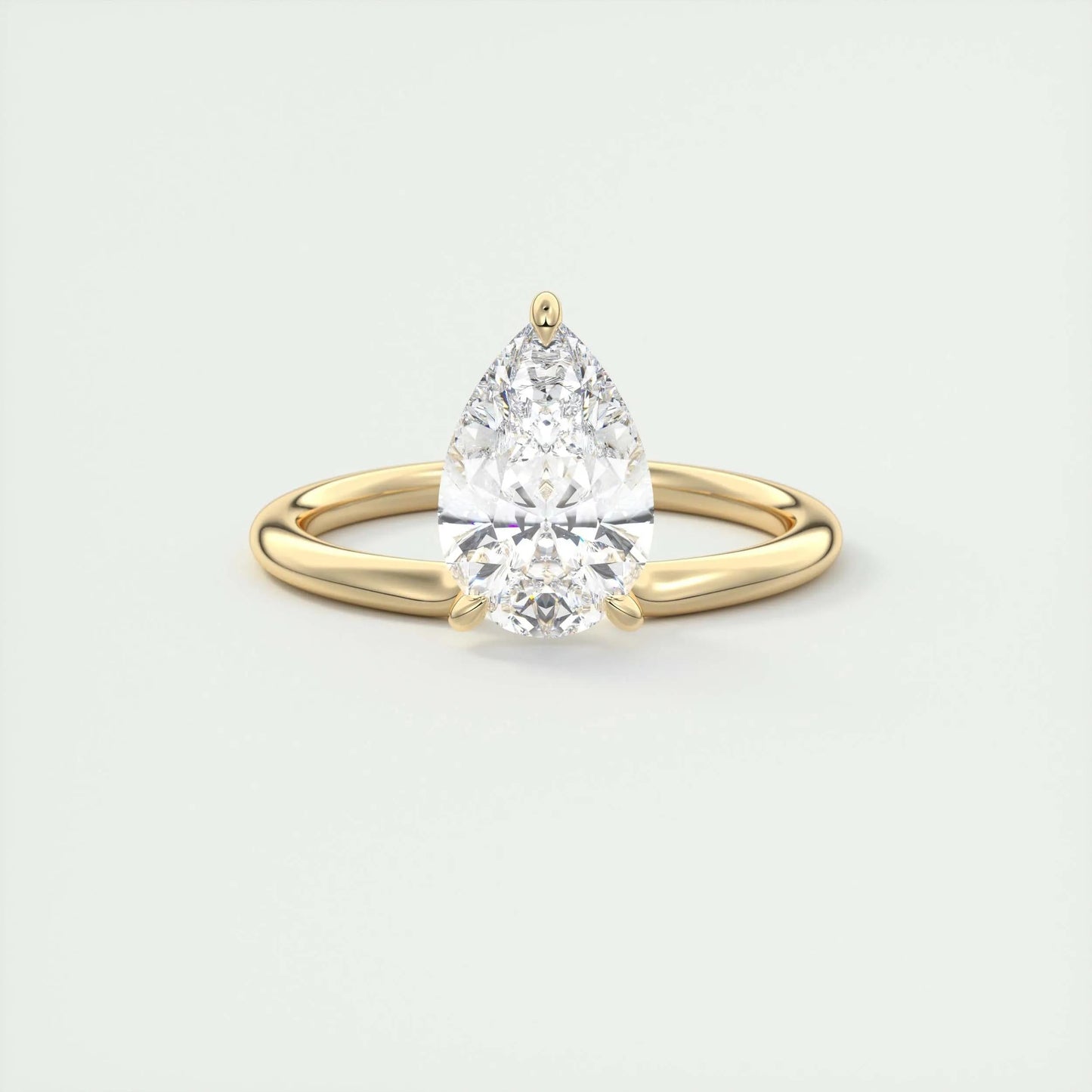 2 CT Pear Solitaire CVD F/VS1 Diamond Engagement Ring 8