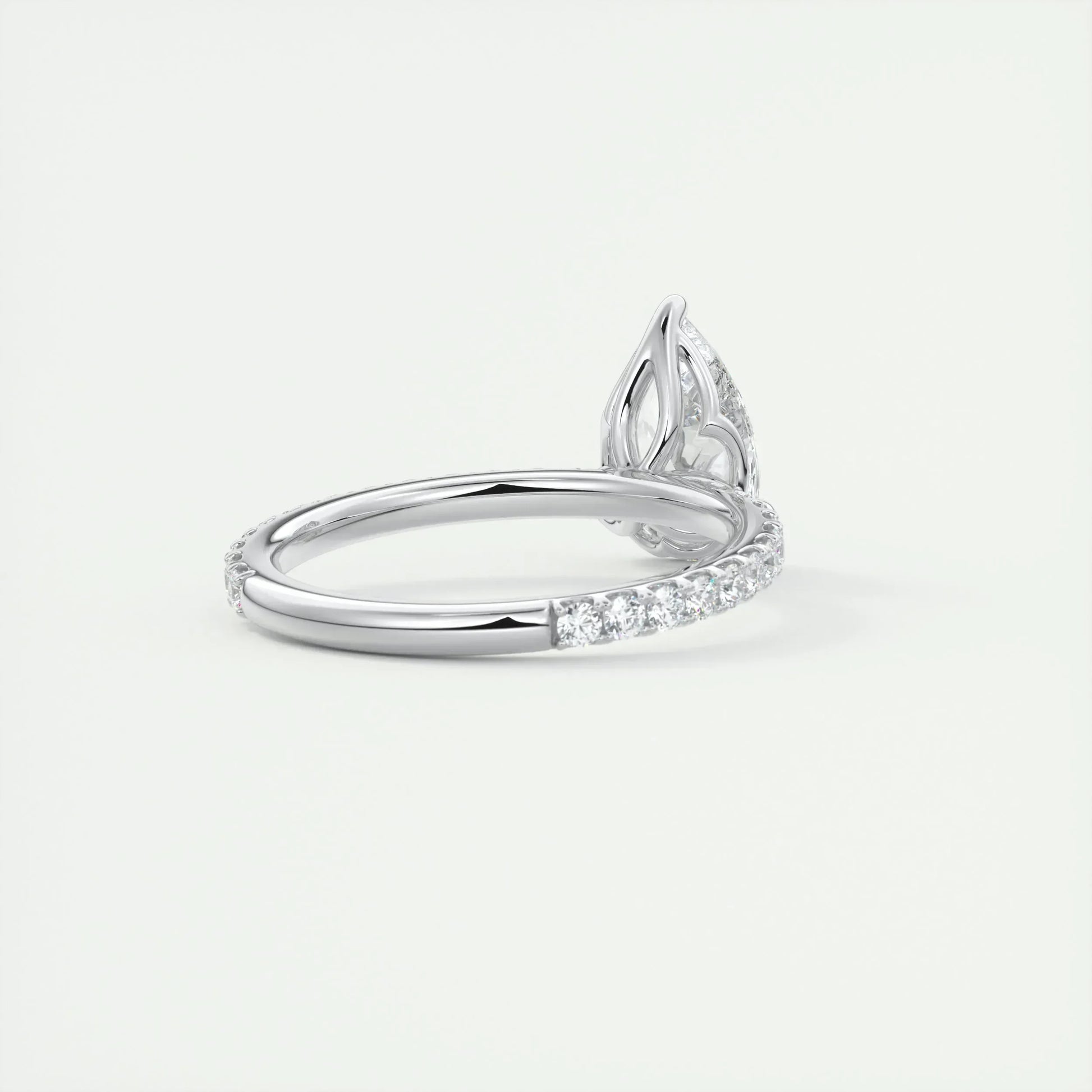 2 CT Pear Solitaire CVD F/VS1 Diamond Engagement Ring 3