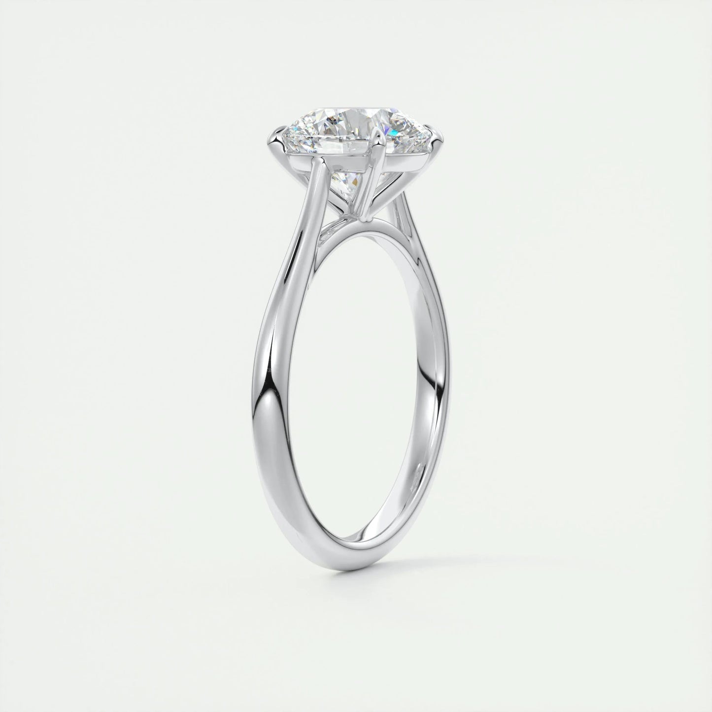 2 CT Round Solitaire CVD F/VS1 Diamond Engagement Ring 6