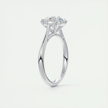 2 CT Round Solitaire CVD F/VS1 Diamond Engagement Ring 6