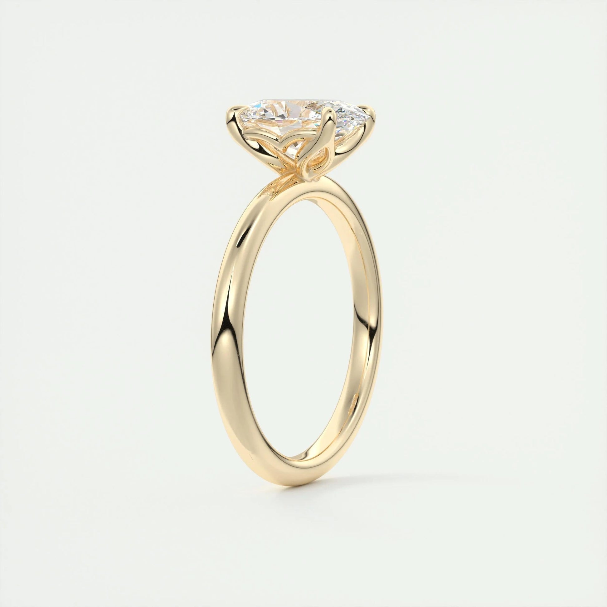 1.5 CT Oval Solitaire CVD F/VS1 Diamond Engagement Ring 14