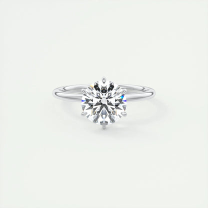 2 CT Round Solitaire CVD F/VS1 Diamond Engagement Ring 1