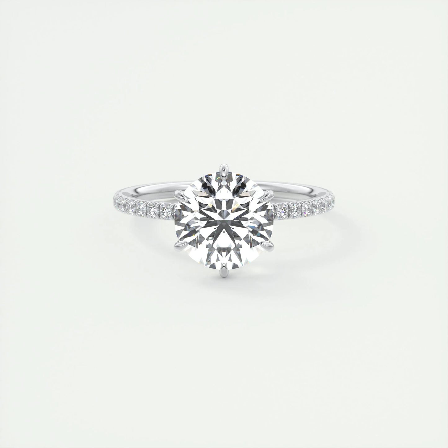 2 CT Round Solitaire CVD F/VS1 Diamond Engagement Ring 1