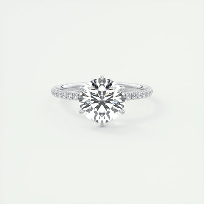 2 CT Round Solitaire CVD F/VS1 Diamond Engagement Ring 1