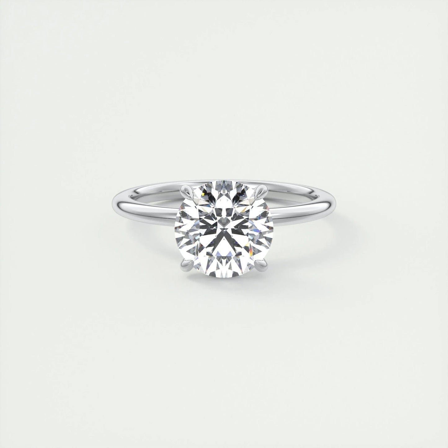 2 CT Round Solitaire CVD F/VS1 Diamond Engagement Ring 1