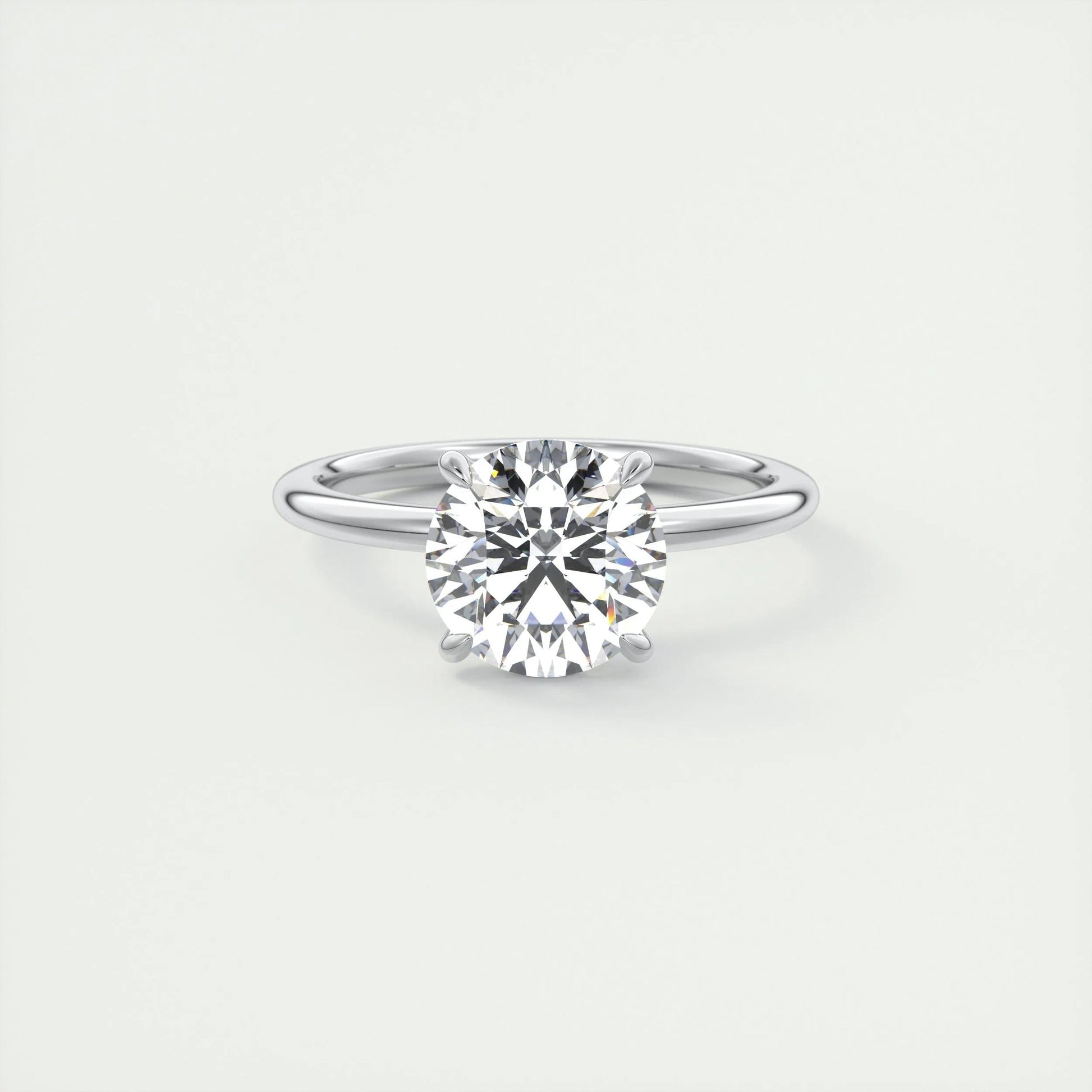 2 CT Round Solitaire CVD F/VS1 Diamond Engagement Ring 1