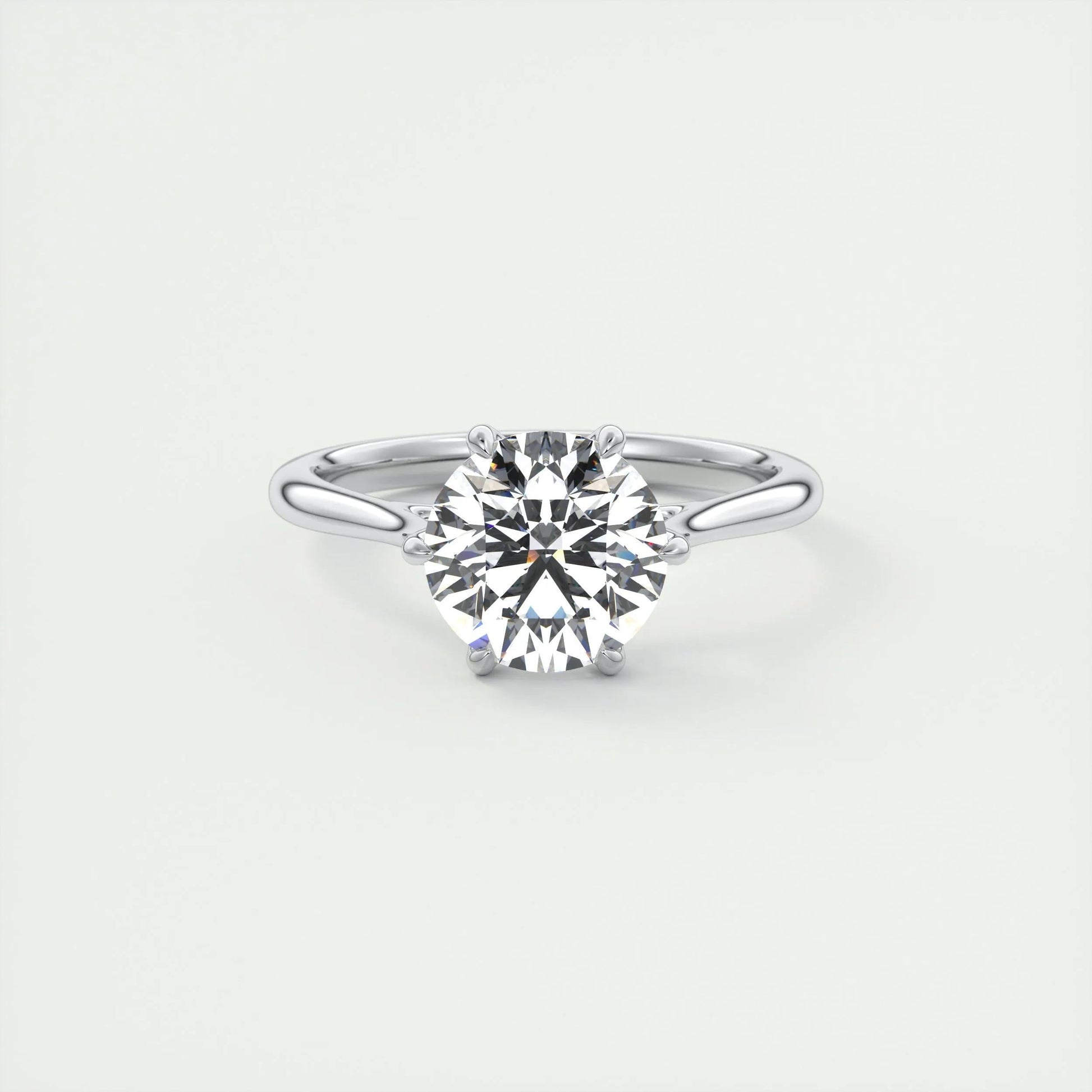 2 CT Round Solitaire CVD F/VS1 Diamond Engagement Ring 1