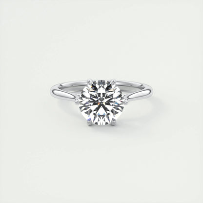 2 CT Round Solitaire CVD F/VS1 Diamond Engagement Ring 1