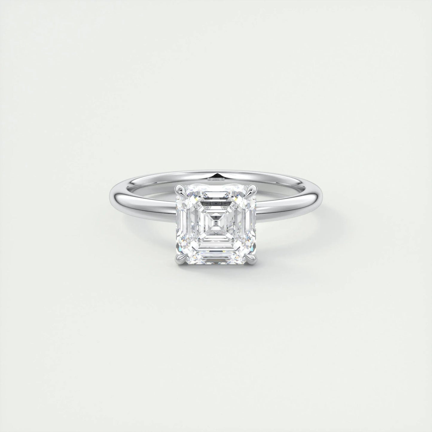 2 CT Asscher Solitaire CVD F/VS1 Diamond Engagement Ring 1