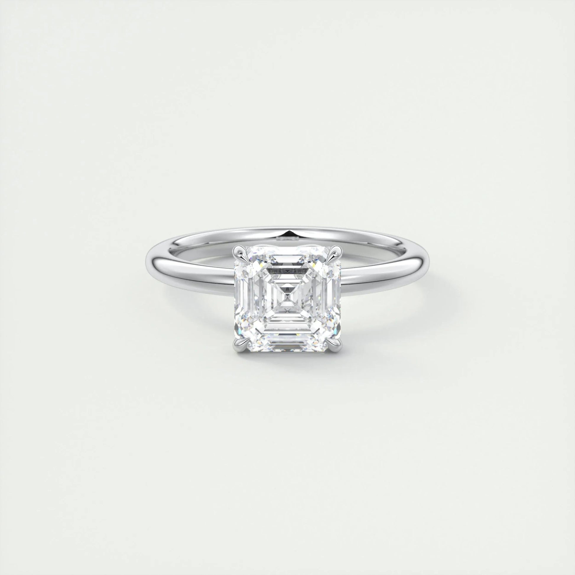 2 CT Asscher Solitaire CVD F/VS1 Diamond Engagement Ring 1