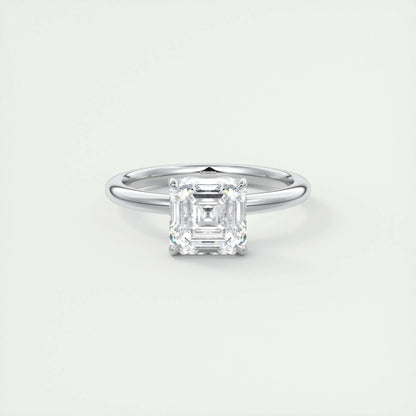 2 CT Asscher Solitaire CVD F/VS1 Diamond Engagement Ring 1