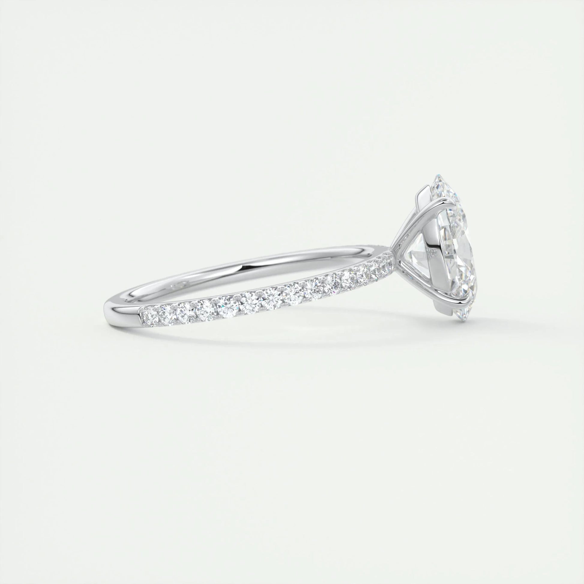 2 CT Oval Solitaire CVD F/VS1 Diamond Engagement Ring 4