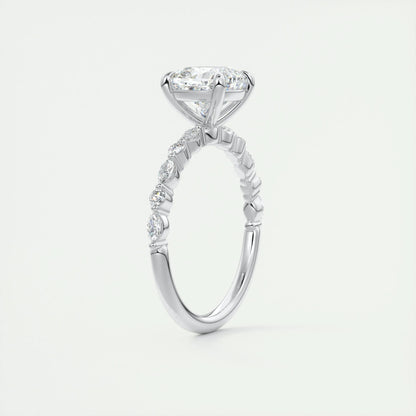 2 CT Cushion Solitaire CVD F/VS1 Diamond Engagement Ring 6