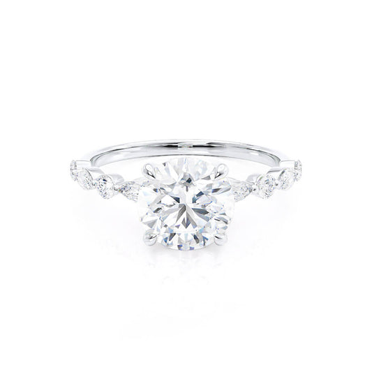 0.90 CT Round Solitaire Twisted CVD G/VVS1 Diamond Engagement Ring 1