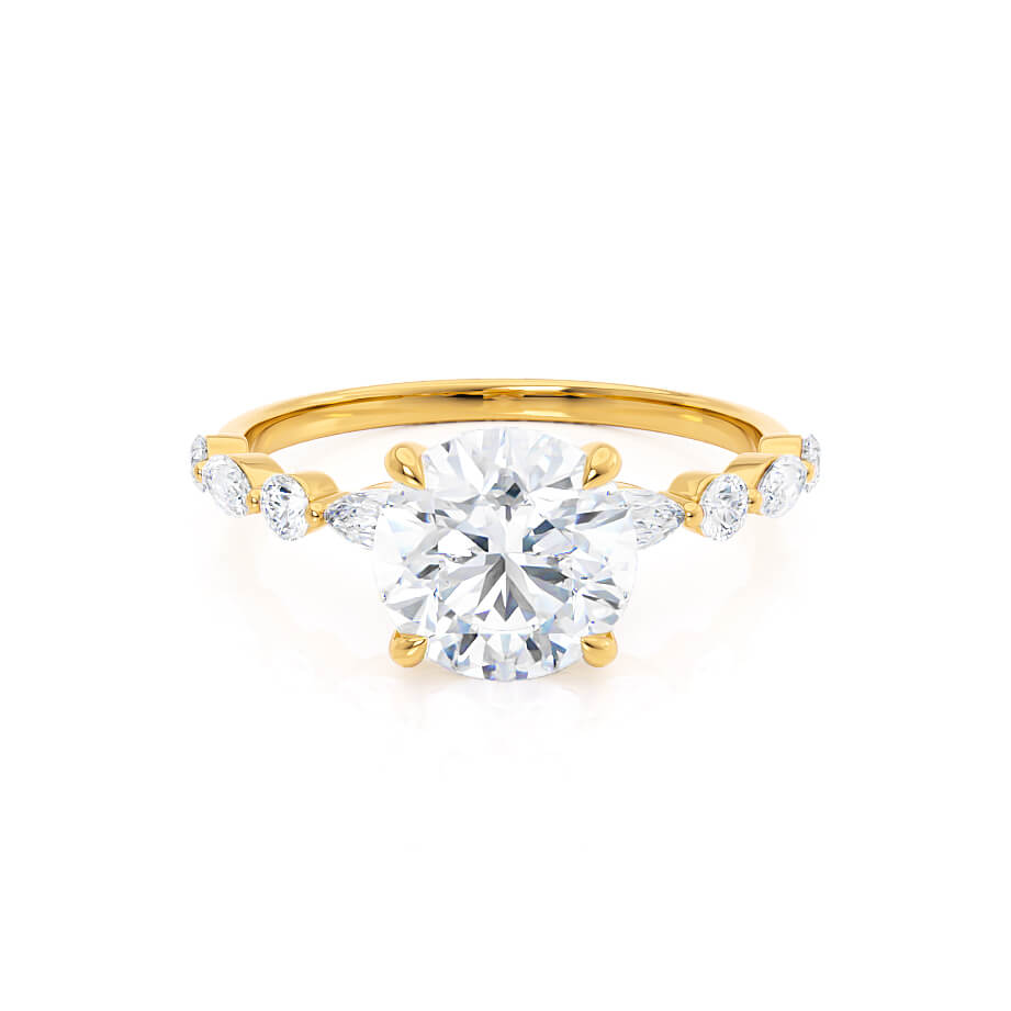 0.90 CT Round Pave Setting CVD G/VVS1 Diamond Engagement Ring 1