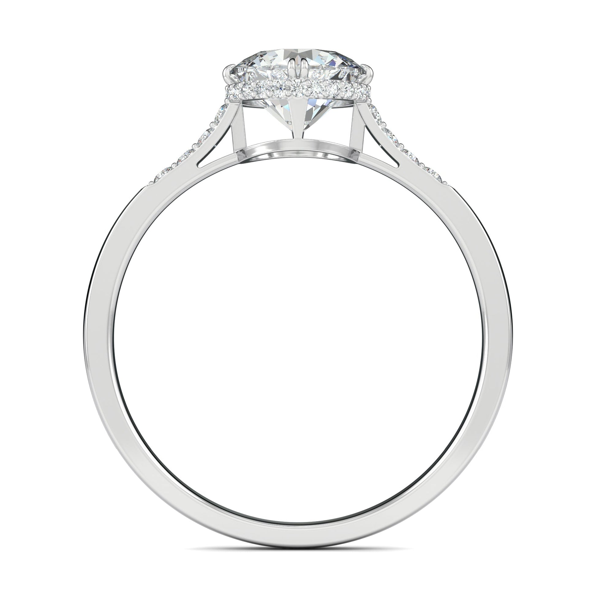 0.7 CT Round Solitaire CVD F/VS1 Diamond Engagement Ring 5