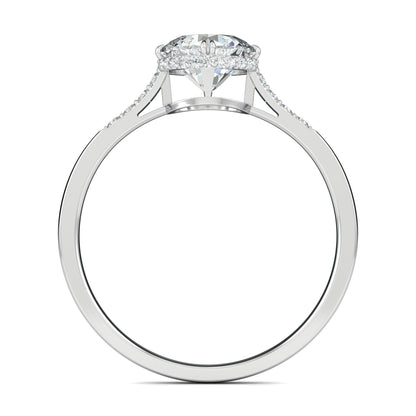 0.7 CT Round Solitaire CVD F/VS1 Diamond Engagement Ring 5